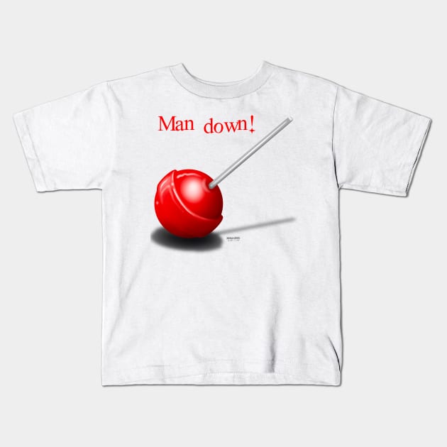 Man Down! Kids T-Shirt by MetroInk